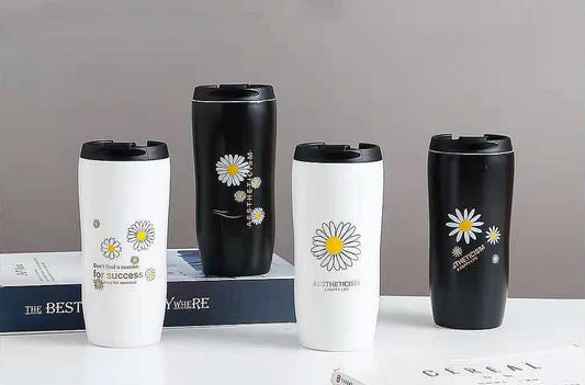 Ceramic thermal mug with food grade plastic lid