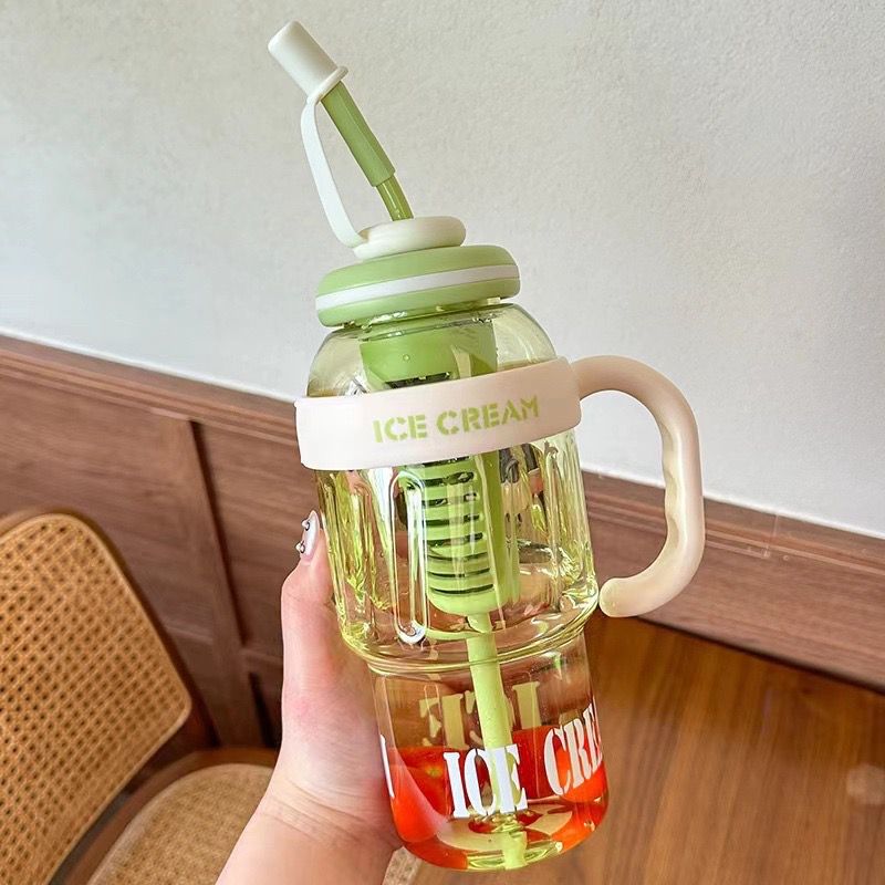 1300ml water bottle with straw and lid
