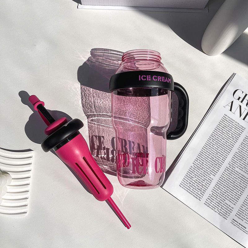 1300ml water bottle with straw and lid