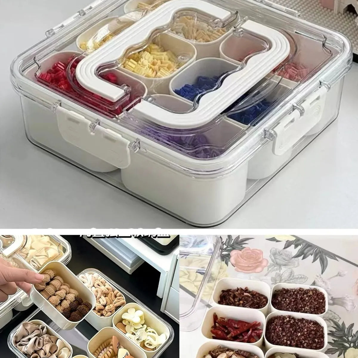 6 division snackle box