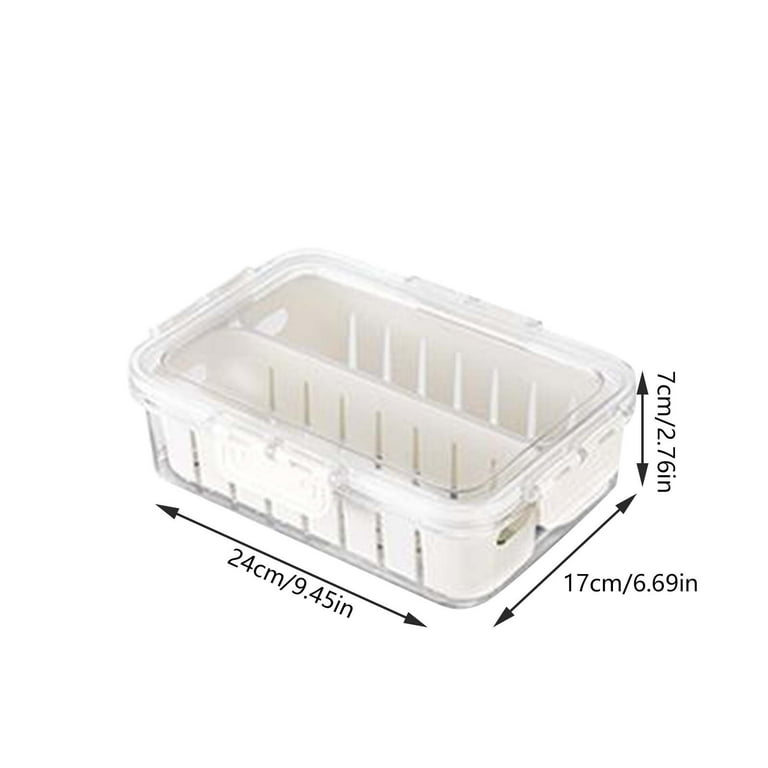 Portable Snackle Box with Divided Serving Tray, Lid, and Handle - Clear Charcuterie Container for Organized Party Snacks, Candy, Fruits, and Entertaining