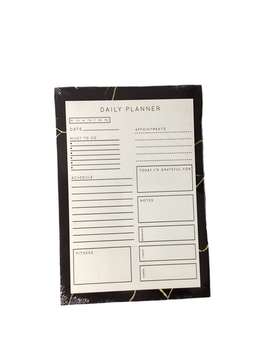 Marble daily planner pad