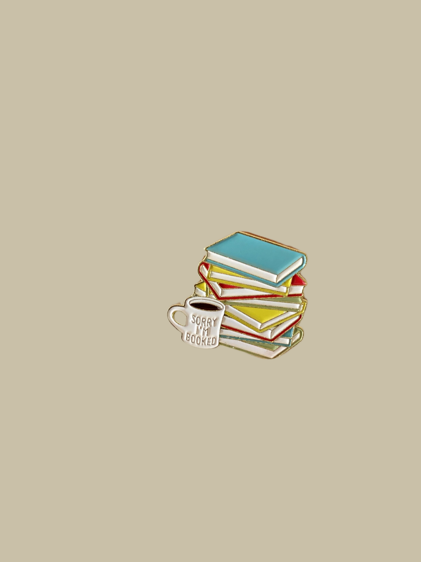 Coffee and Book Enamel Pin