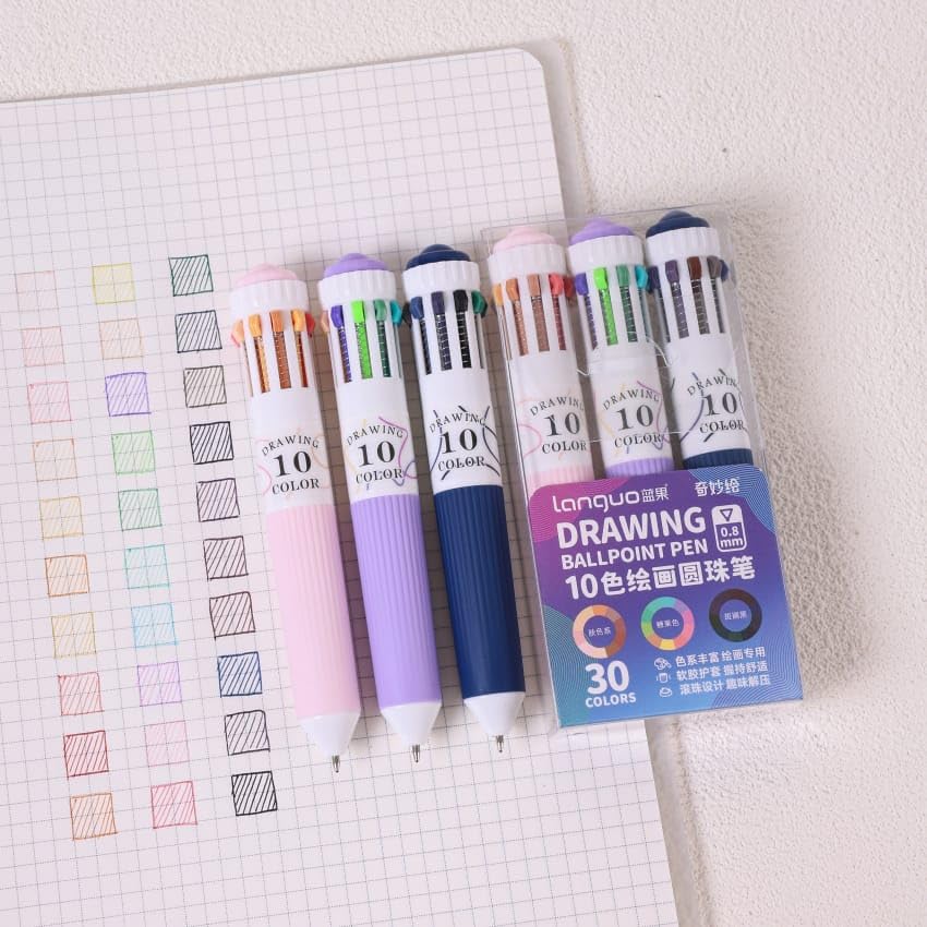 languo 60 Colors Multicolor Ballpoint Pens