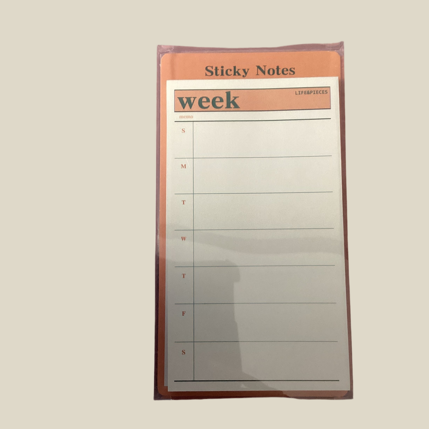 Weekly sticky notes