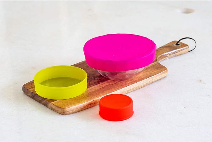 Joie Silicone Stretch Lids, Reusable Food Storage Lids, Set of 3