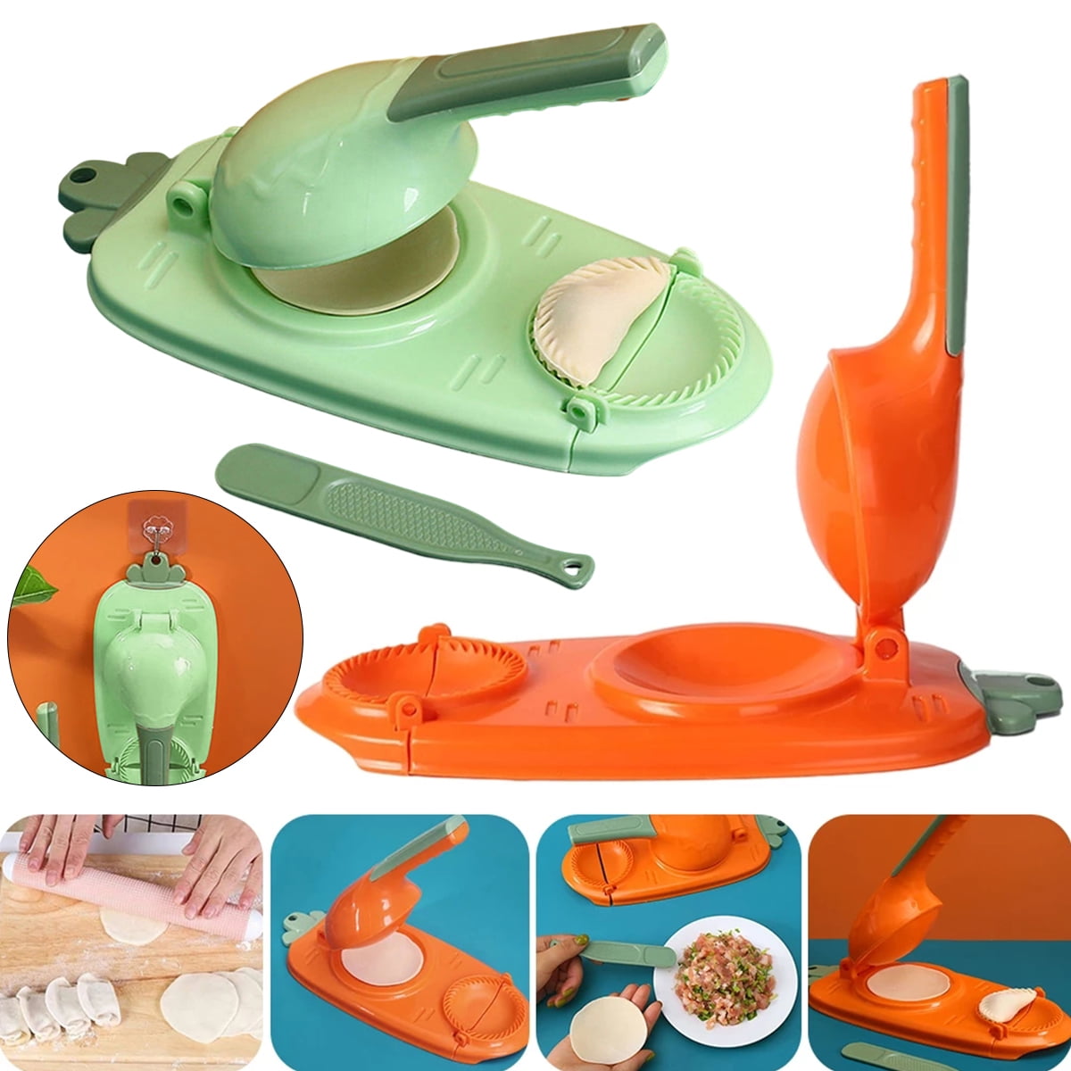 2-in-1 Divine Tool, Dumpling Skin Shape Manual Dough Press Dumpling Mould