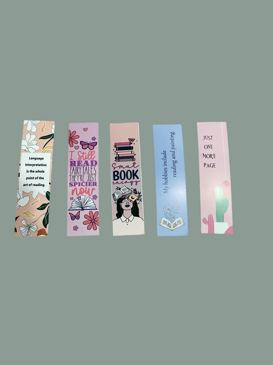 Bookmarks set of 5 (2)