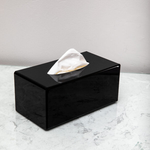 Premium Black Acrylic Tissue Box