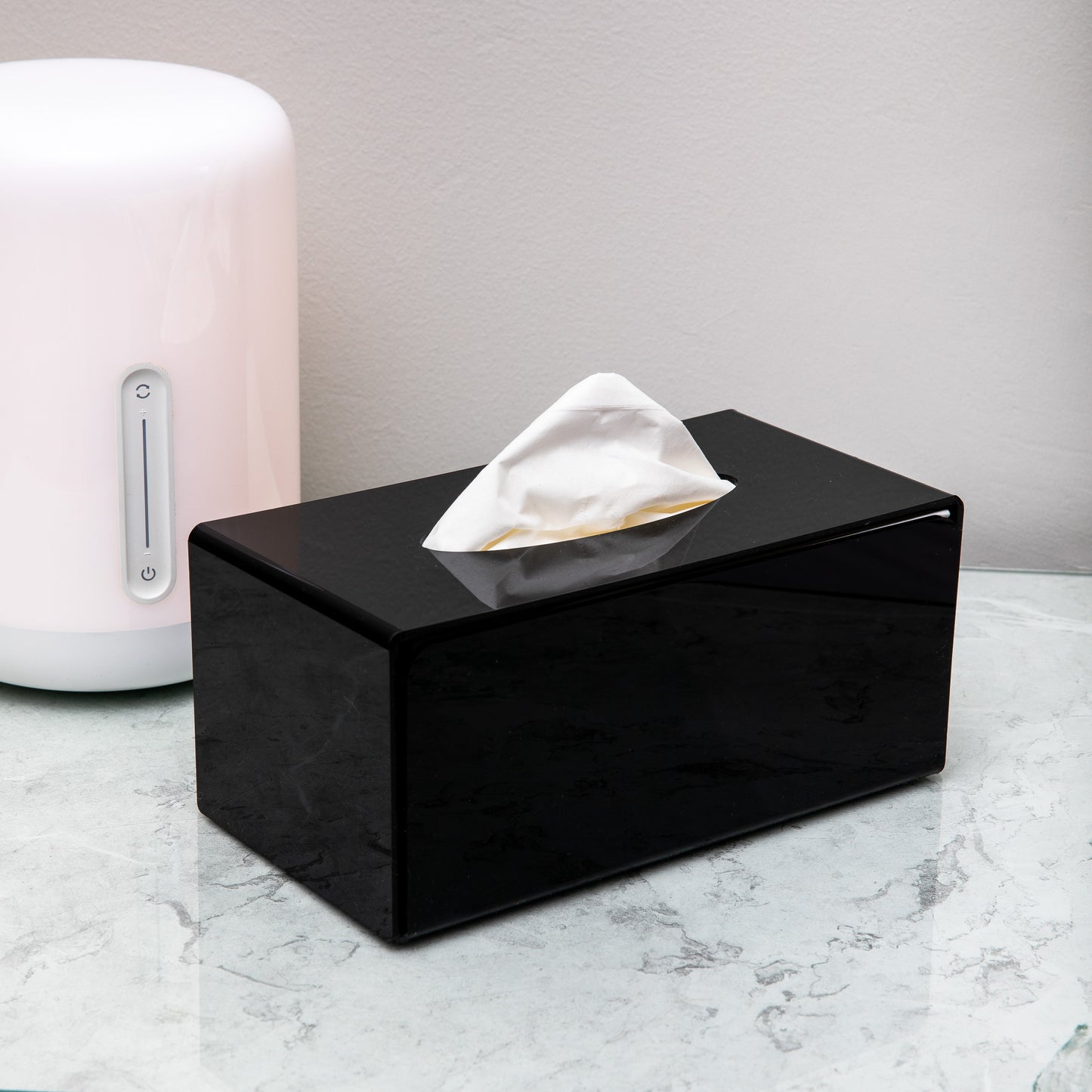 Premium Black Acrylic Tissue Box