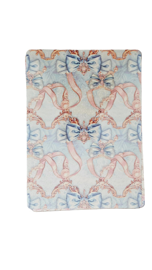Blue and pink bows Kindle insert