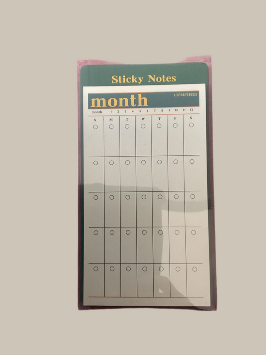 Monthly Sticky Notes