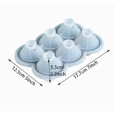 Flexible Silicone 6 Ball large Ice Tray Mould