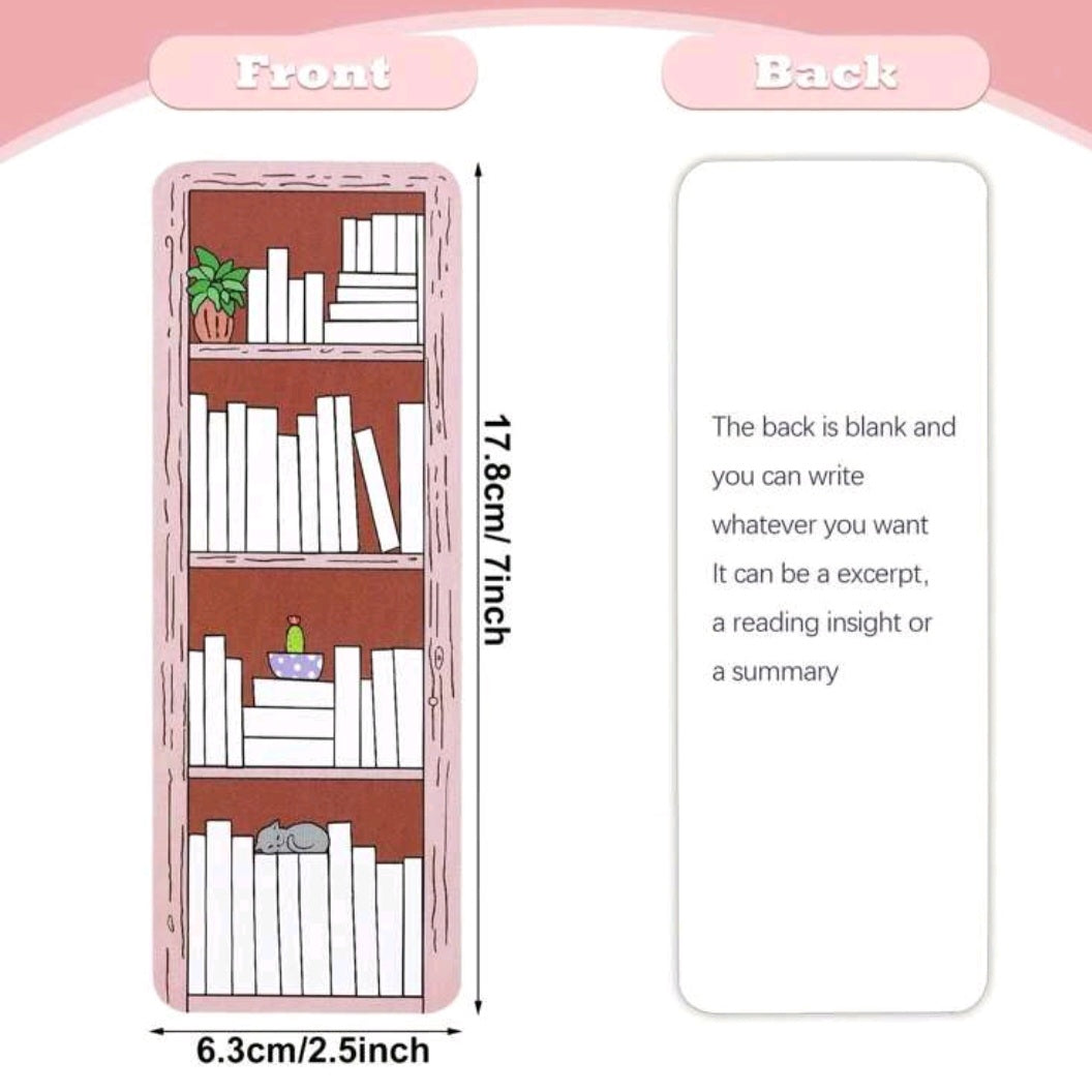 3 Pcs Book Tracker Bookmark Bookshelf Design