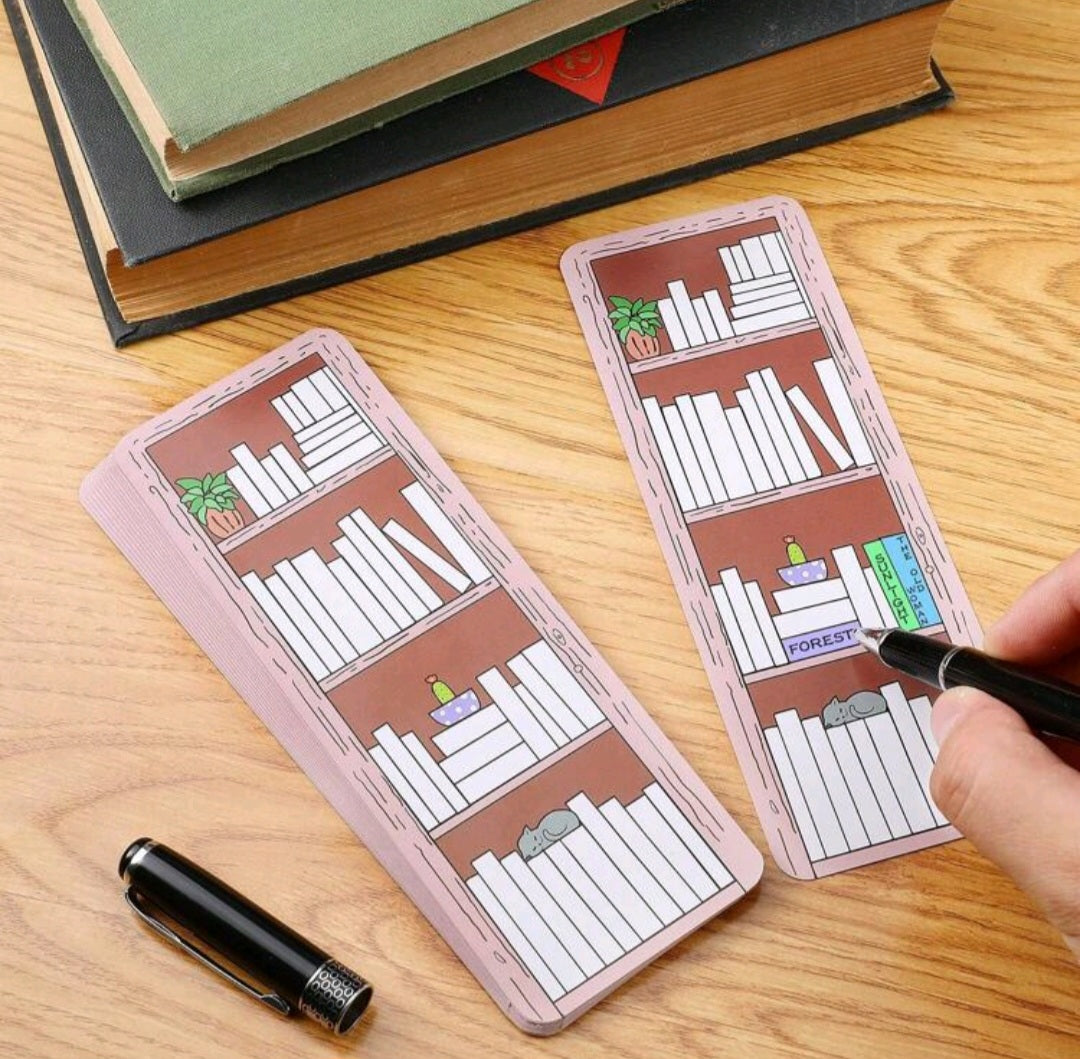 3 Pcs Book Tracker Bookmark Bookshelf Design