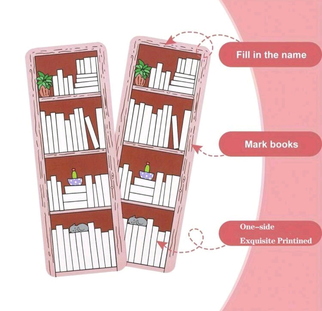 3 Pcs Book Tracker Bookmark Bookshelf Design