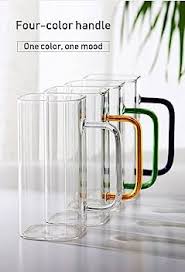 Square Drinking Glass with Handle 