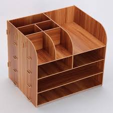 Wooden desktop organiser