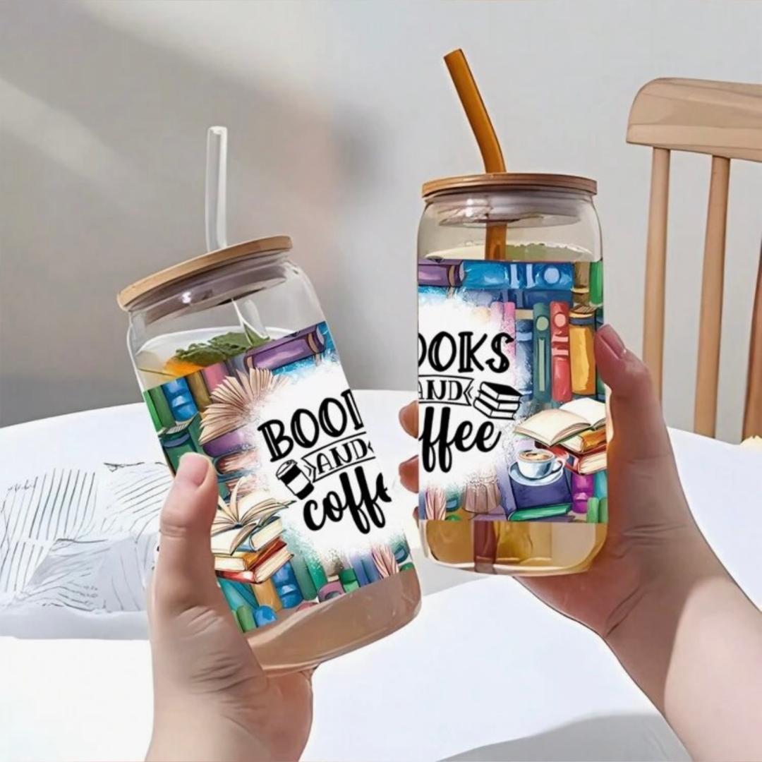 Bookish Glass Can Cup