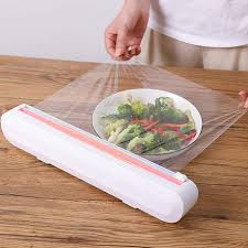 Kitchen Aluminium Foil & Cling Plastic Wrap Cutter Dispenser