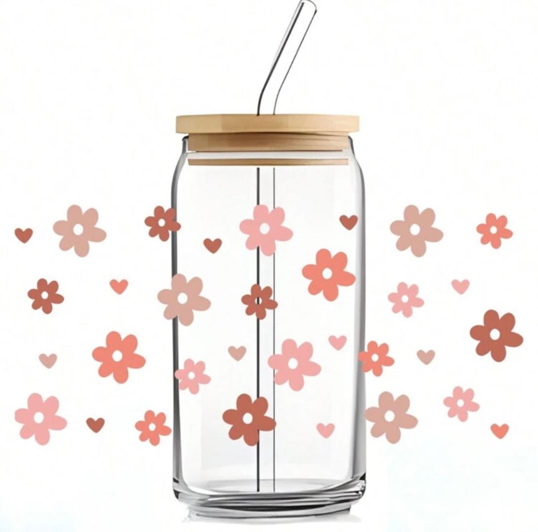 Flower Can Glass Cup