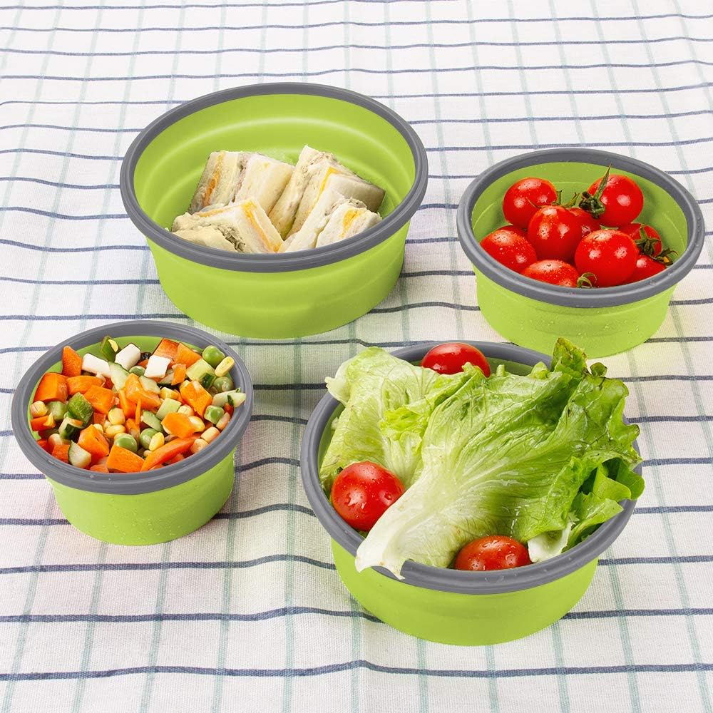 Green Collapsible Silicone Lunch Box