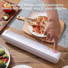 Kitchen Aluminium Foil & Cling Plastic Wrap Cutter Dispenser