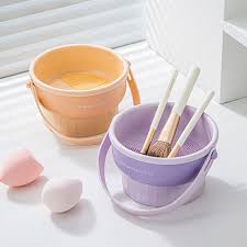 2 in 1 Makeup Brush Silicone Cleaning and Drying Scrubbing Bowl