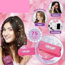 Shining Bling Diamond Hair Sparkle Stapler Machine Set Gems For Decor Girl