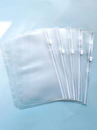 A6 Transparent (Frosted) Ziplock Binder Envelopes