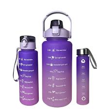 Bright Nesting Ombre Motivational Water Bottles - 3-Piece