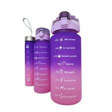 Bright Nesting Ombre Motivational Water Bottles - 3-Piece