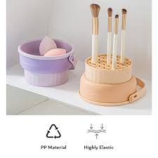 2 in 1 Makeup Brush Silicone Cleaning and Drying Scrubbing Bowl