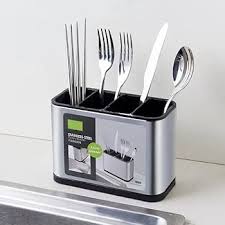 Stainless Steel Cutlery Storage & Drainer