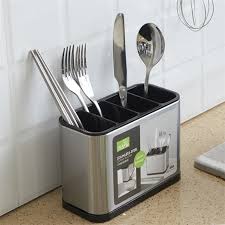 Stainless Steel Cutlery Storage & Drainer