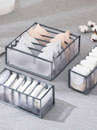 3 Pieces Collapsable Transparent Drawer Organizers