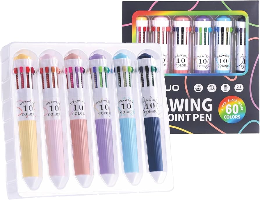 languo 60 Colors Multicolor Ballpoint Pens