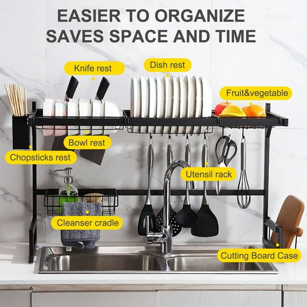 Multifunctional Over-Sink Dish Rack