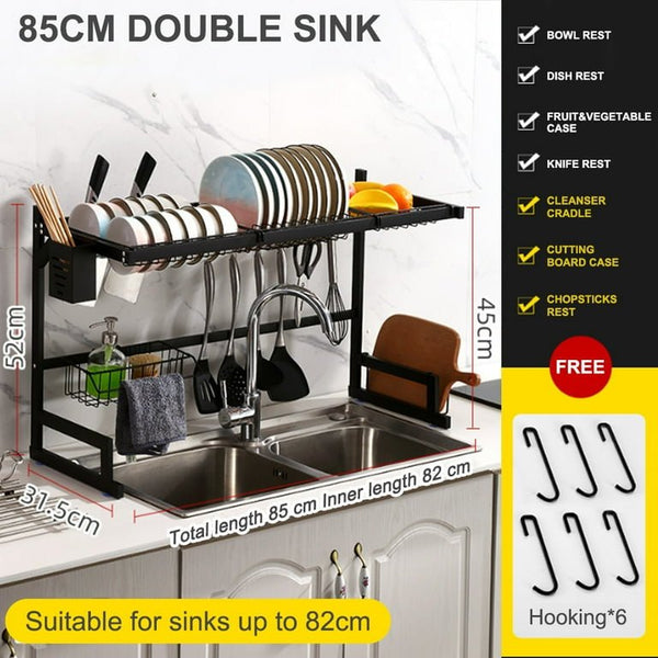 Multifunctional Over-Sink Dish Rack