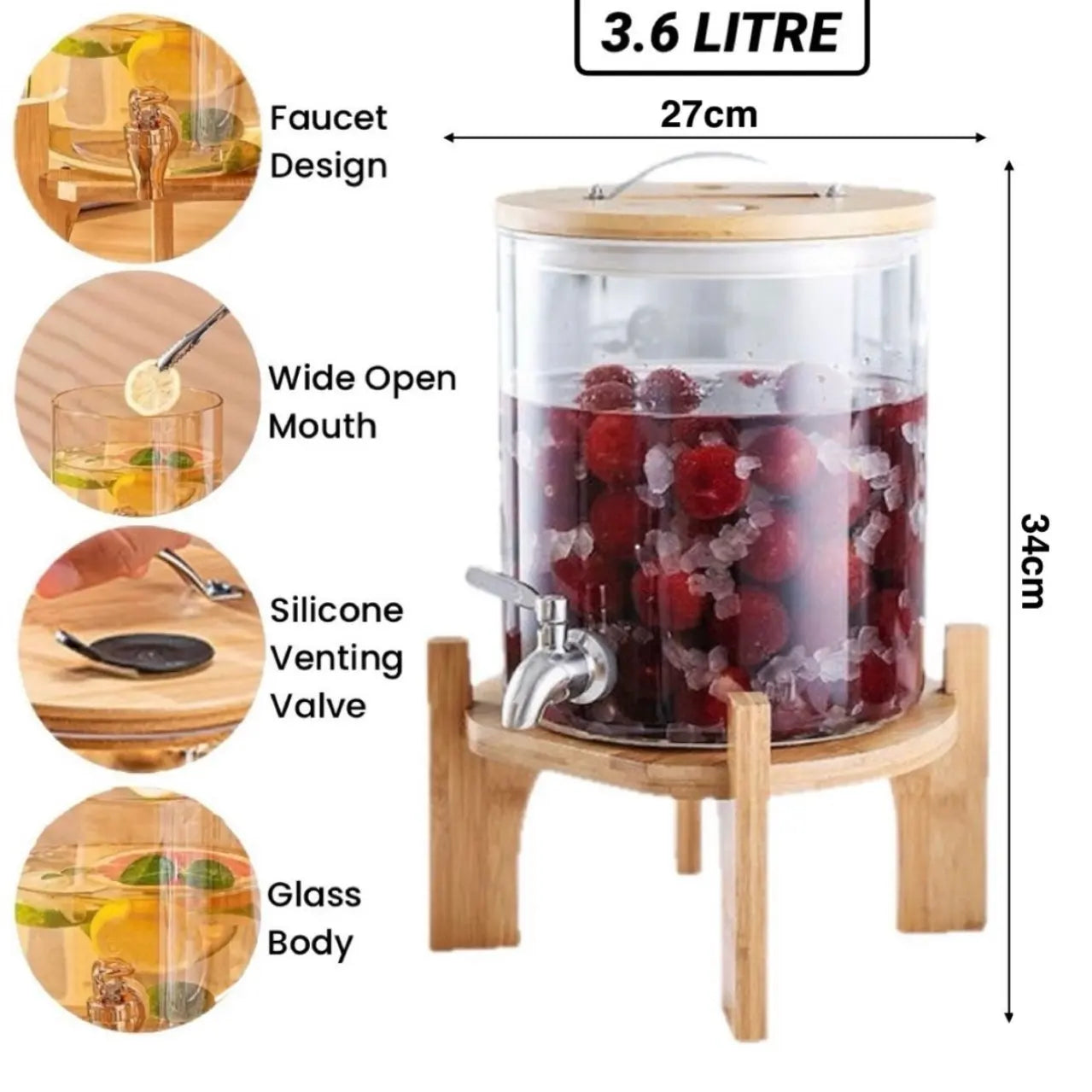 Glass Juice Dispenser