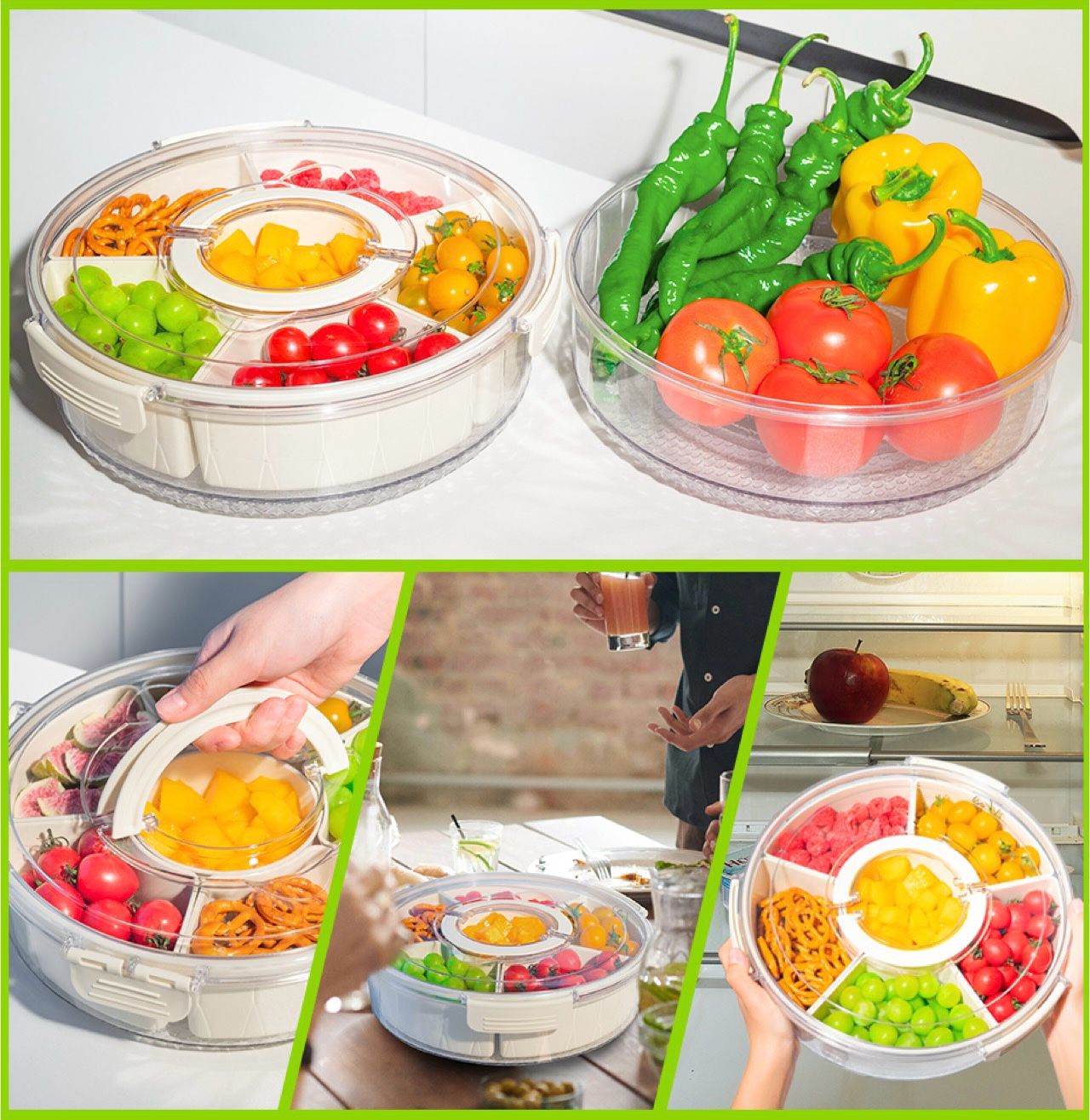 Round snack box