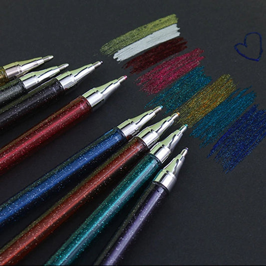 Dual Metallic Gel Pen (Set Of 8)