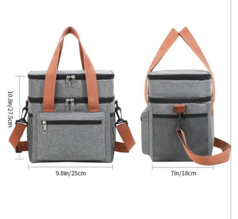 Double Compartment Lunch Cooler Bag