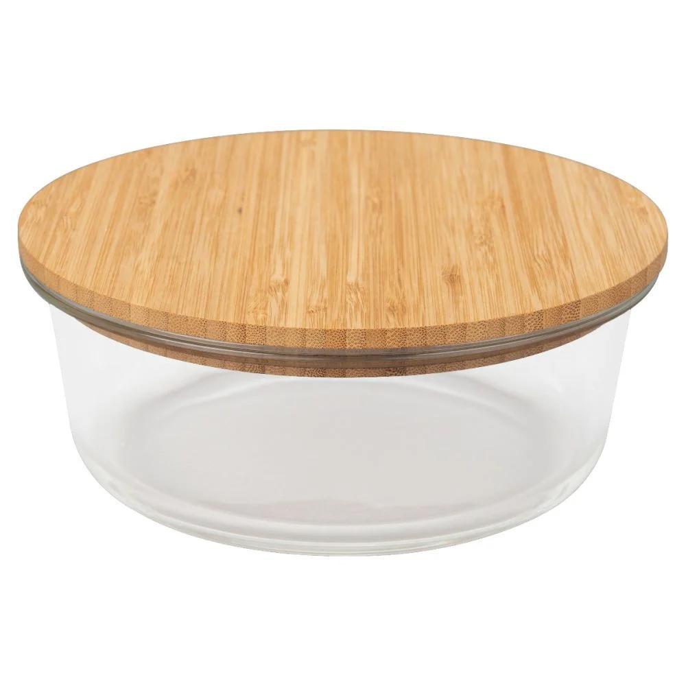 Round glass container