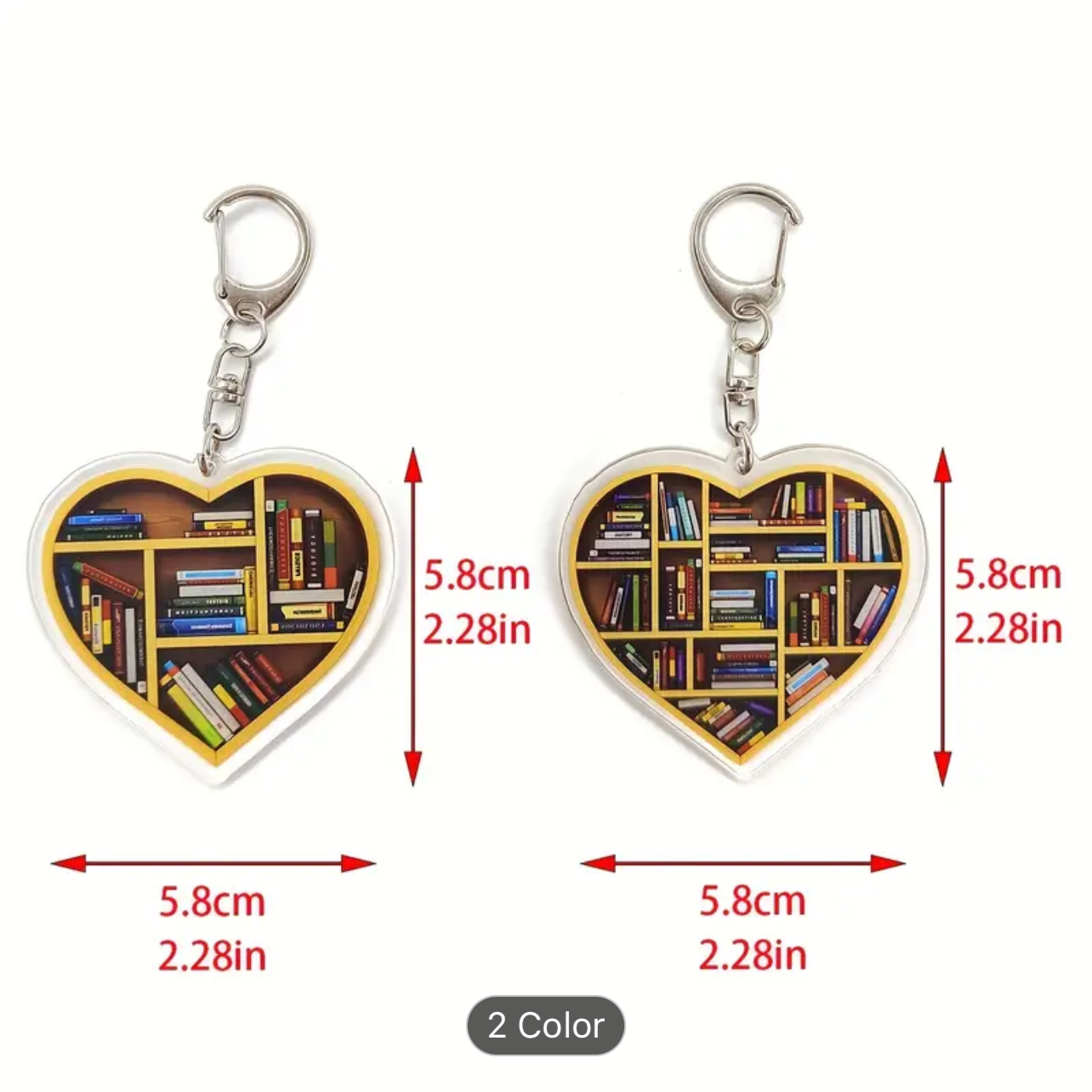 Heart Book keychain