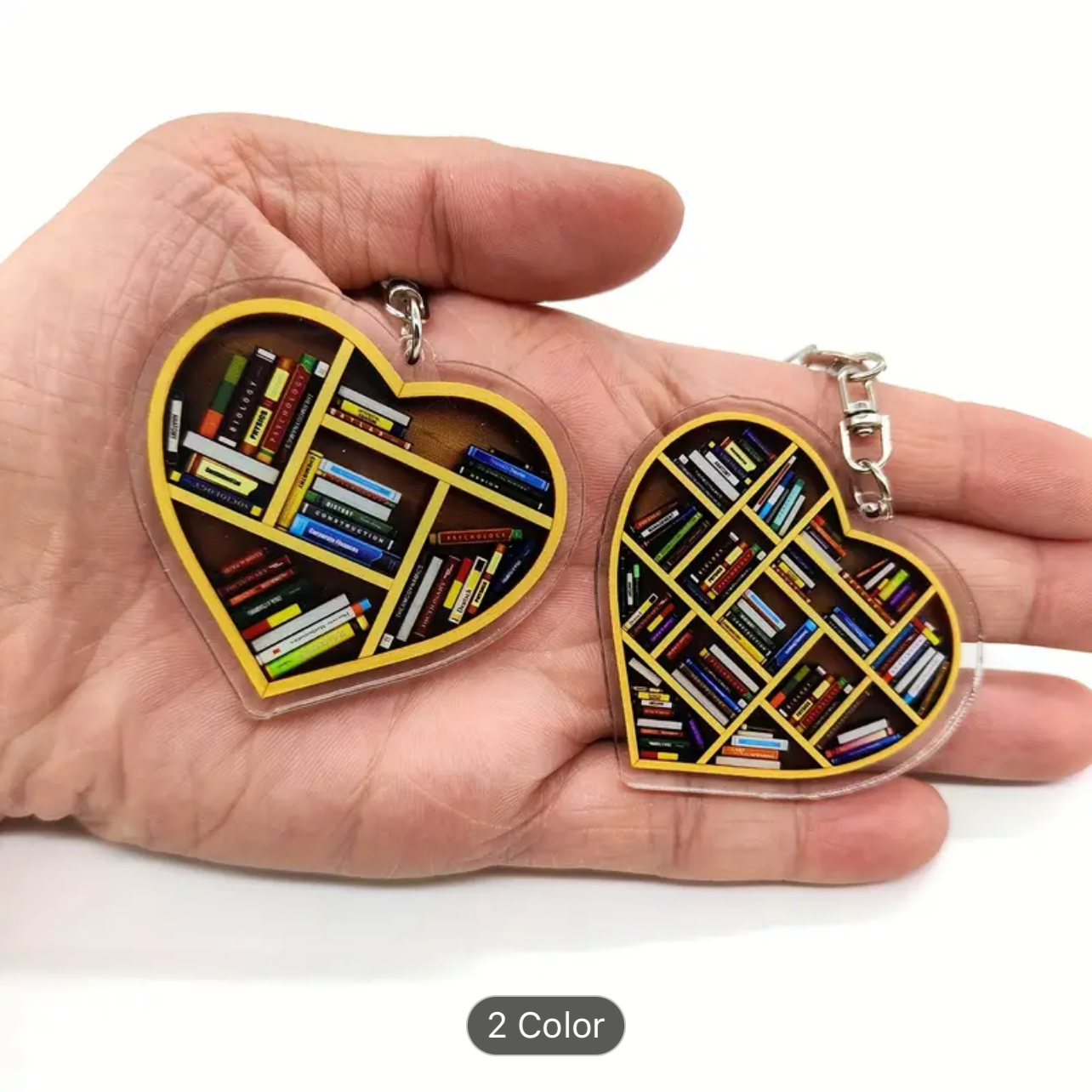 Heart Book keychain