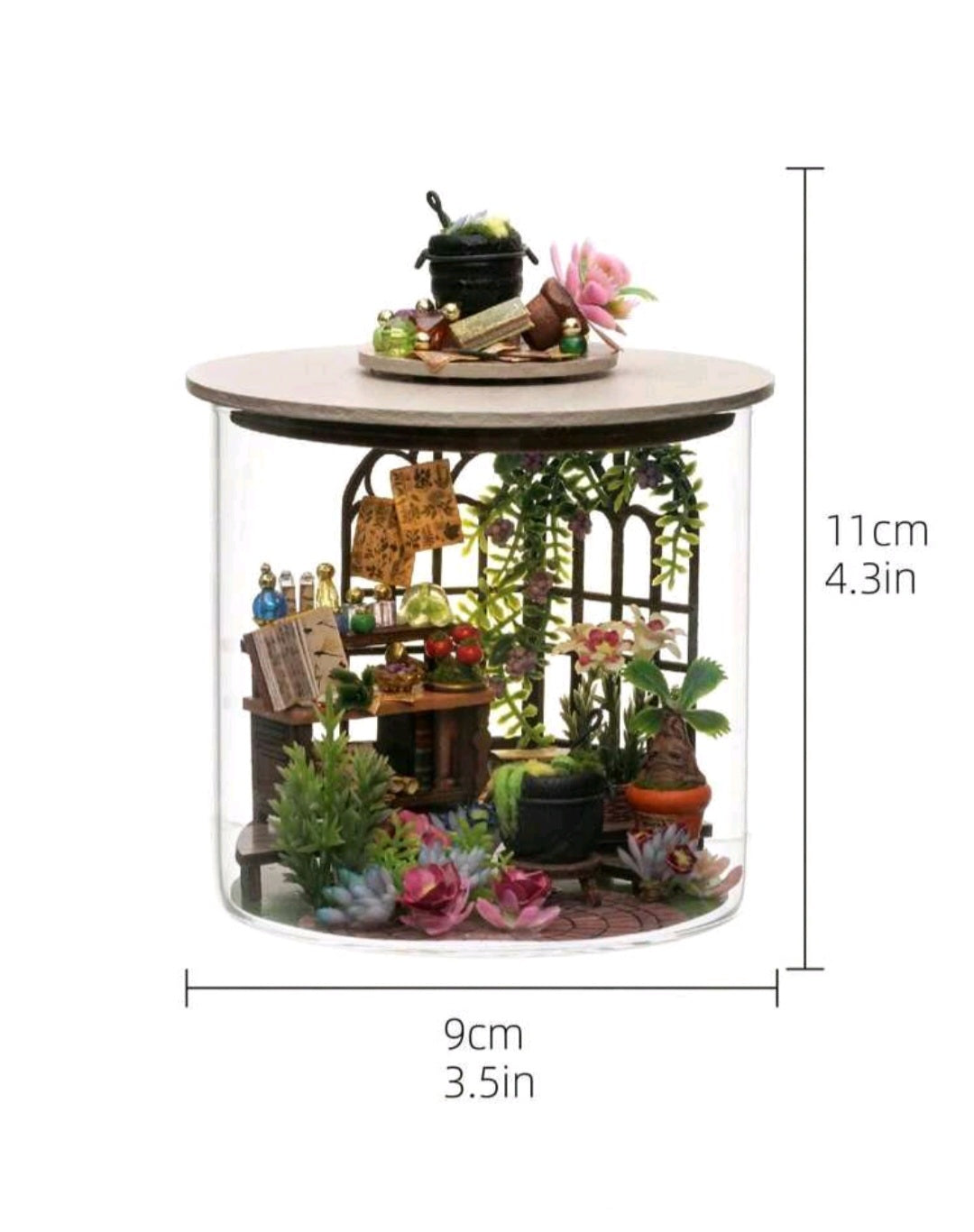 1pc DIY Miniature Magic Garden Fairy House Handmade Craft Model Book With 3D Dollhouse Micro Scene, Room Decor