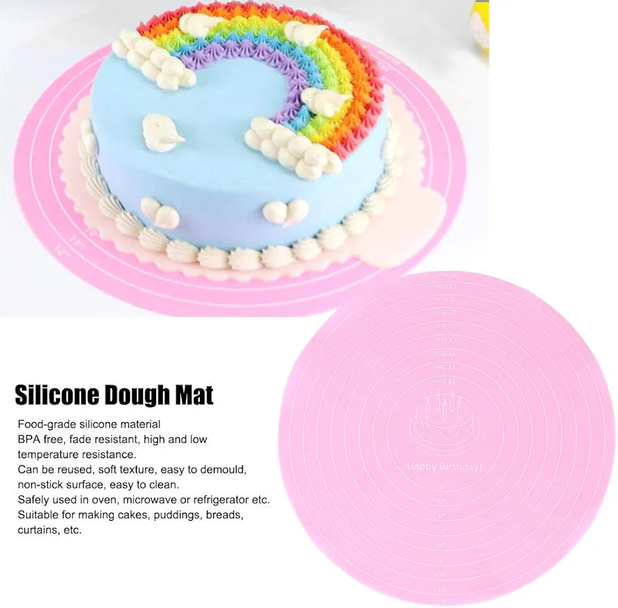 Round silicone baking mat