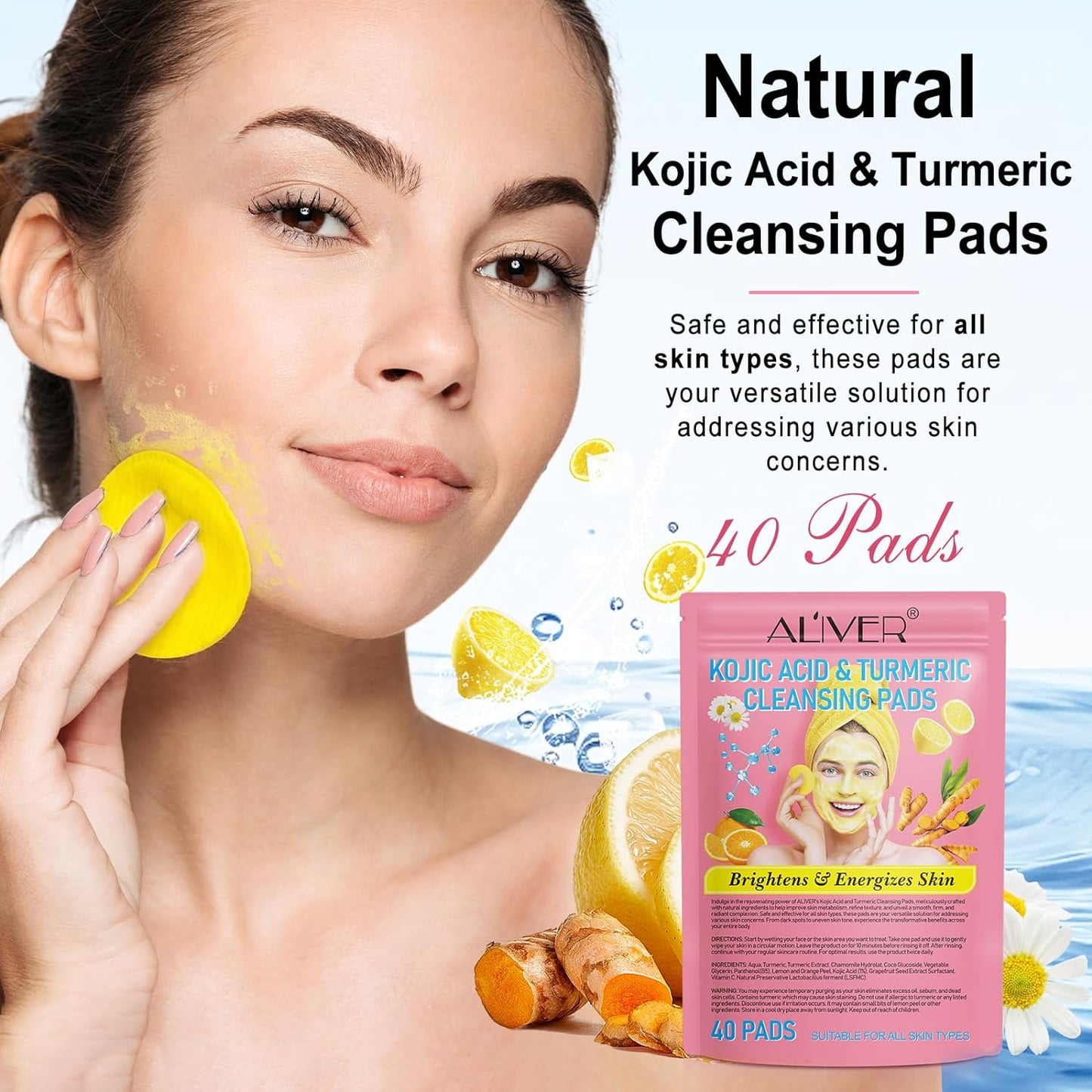 Koijic Acid and Tumeric Cleansing Pads