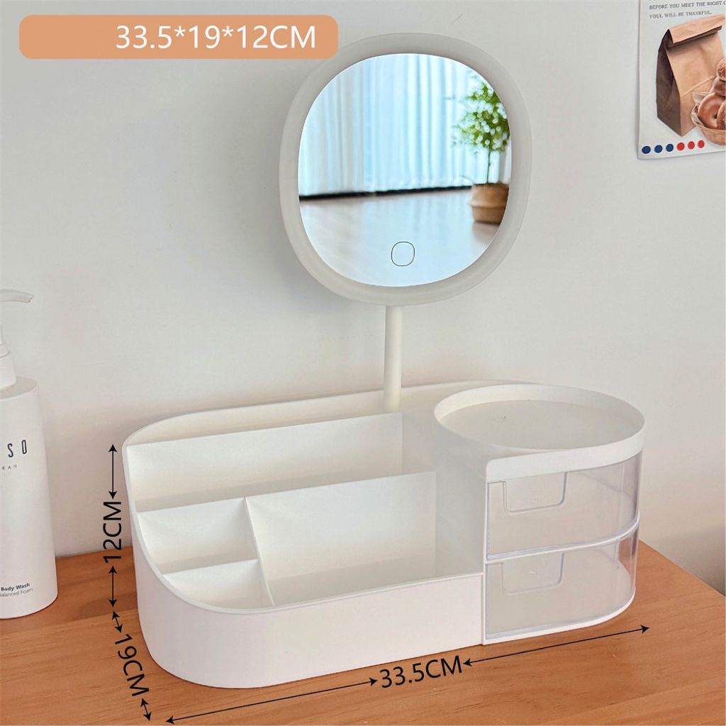 Makeup and Bathroom Organiser with LED Mirror